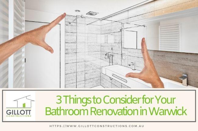 3 Things to Consider for Your Bathroom Renovation in Warwick